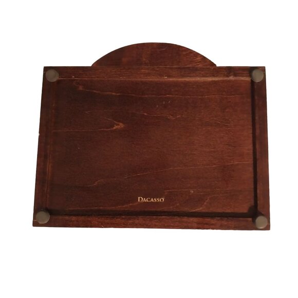 Dacasso A8409 Wood & Leather 4x6 Memo Holder - Picture 4 of 7